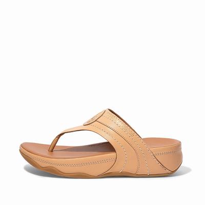 Fitflop Women's WALKSTAR Limited Edition Toe-Post Sandals - Beige, IQ0841793